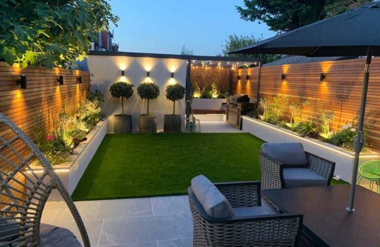 modern small back garden